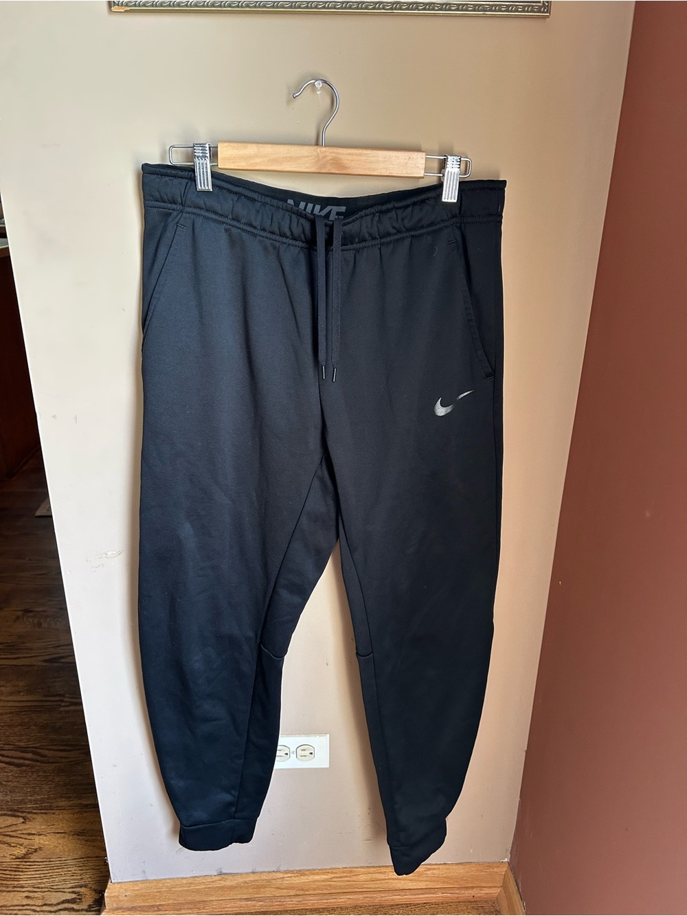 Nike Black Men's Jogger Sweatpants with Reflective Swoosh
